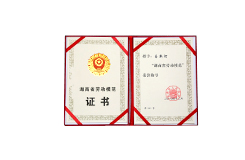 湖南省勞動(dòng)模范證書